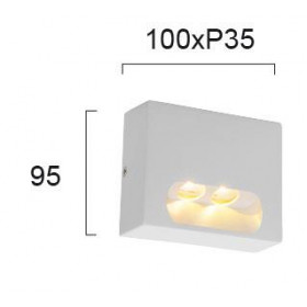 Απλίκα LED 3W 3000k Λευκό Poros 4261400 VIOKEF