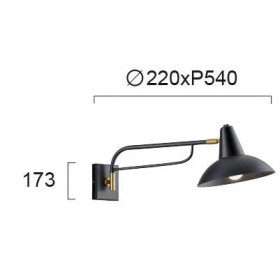 Απλίκα E27 Μαύρο Και Χρυσό James 4261500 VIOKEF