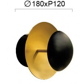 Απλίκα LED 5W 3000k Μαύρο Και Χρυσό Kirra 4261800 VIOKEF