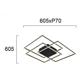 Φωτιστικό LED 56.8W 3000k Μαύρο Daniel 4263500 VIOKEF