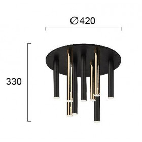 Φωτιστικό LED 47W 3000k Μαύρο Και Χρυσό Ballet 4265200 VIOKEF