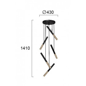 Φωτιστικό LED 26W 3000k Μαύρο Ballet 4265300 VIOKEF