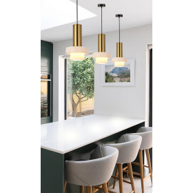 Φωτιστικό Μονόφωτο E27 Λευκό Και Χρυσό Marble 4266000 VIOKEF