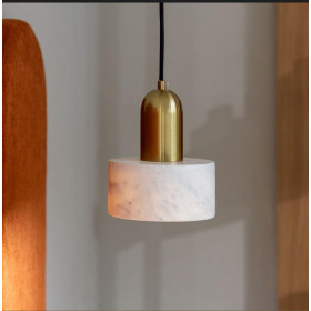 Φωτιστικό Μονόφωτο E27 Λευκό Και Χρυσό Marble 4266100 VIOKEF