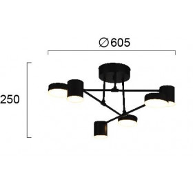 Φωτιστικό LED 30W 3000k Μαύρο Uno 4268200 VIOKEF