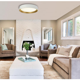 Πλαφονιέρα LED 24W 3000k Λευκό Και Χρυσό Spirited 4271100 VIOKEF