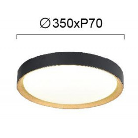 Πλαφονιέρα LED 24W 3000k Μαύρο Και Χρυσό Spirited 4271101 VIOKEF