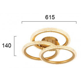 Φωτιστικό LED 40.9W 3000k Χρυσό Katia 4271900 VIOKEF