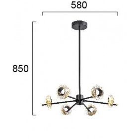 Φωτιστικό LED 31W 3000k-6600k Μαύρο Και Μπρονζέ Gretta 4272200 VIOKEF