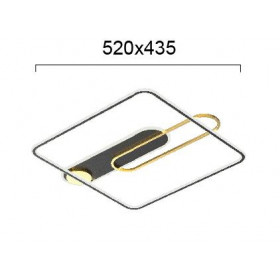 Φωτιστικό LED 48W 3000k Μαύρο Και Χρυσό Queen 4272500 VIOKEF