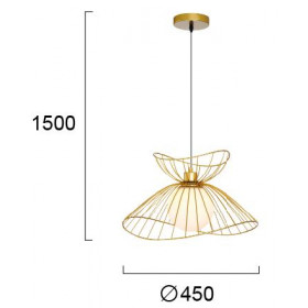 Φωτιστικό Μονόφωτο E27 Χρυσό Και Λευκό Belinda 4275101 VIOKEF