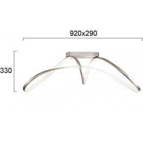 Φωτιστικό LED 51W 3000k Ασημί Caprice 4275400 VIOKEF