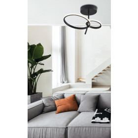 Φωτιστικό LED 24W 3000k Μαύρο Double 4275900 VIOKEF