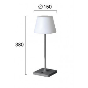 Πορτατίφ LED 2W 4000k Γκρι Και Λευκό Φορητό Happy 4276101 VIOKEF