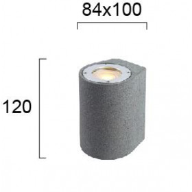 Απλίκα 1x35W GU10 Γκρι Kithnos 4277100 VIOKEF