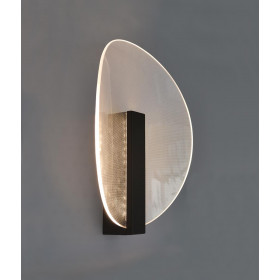 Απλίκα LED 9W 3000k Ανθρακί Και Διάφανο Eva 4277600 VIOKEF