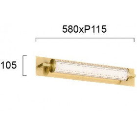 Απλίκα Μπάνιου LED 22W 3000k Χρυσό Frida 4277900 VIOKEF