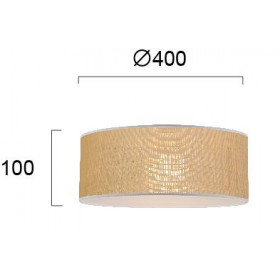 Πλαφονιέρα E27 Φυσικό Και Λευκό Amanda 4278500 VIOKEF