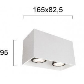 Σπότ Οροφής Δίφωτο GU10 Λευκό Dice 4279800 VIOKEF