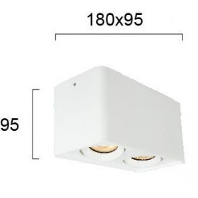 Σπότ Οροφής Δίφωτο GU10 Λευκό Arion 4279900 VIOKEF