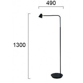 Φωτιστικό Δαπέδου LED 8.4W 3000k Μαύρο Enzo 4281000 VIOKEF