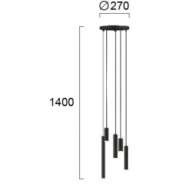 Φωτιστικό LED 23.7W 3000k Μαύρο Elliot 4281200 VIOKEF