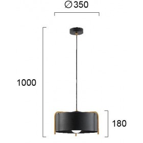 Φωτιστικό Μονόφωτο E27 Μαύρο Και Χρυσό Seventy’s 4284100 VIOKEF