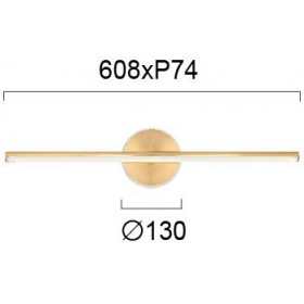 Απλίκα Μπάνιου LED 11W 3000k Χρυσό Camelia 4285801 VIOKEF