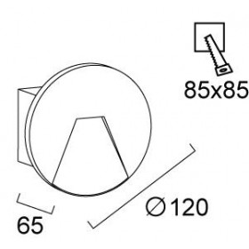 Φωτιστικό Χωνευτό LED 4W 3000k Γκρι Space 4289800 VIOKEF