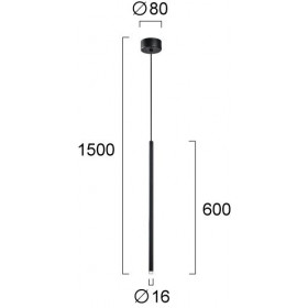 Φωτιστικό LED 4W 3000k Μαύρο Zenia 4291100 VIOKEF
