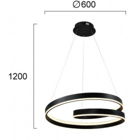 Φωτιστικό LED 59W 3000k Μαύρο Capri 4291300 VIOKEF