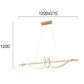 Φωτιστικό LED 47W 3000k Χρυσό Claudia 4291401 VIOKEF