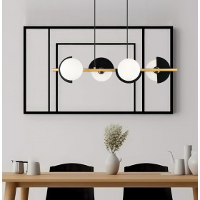 Φωτιστικό Πεντάφωτο G9 Μαύρο Και Χρυσό Darcy 4292100 VIOKEF