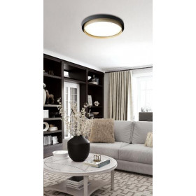 Πλαφονιέρα LED 40W 3000k Μαύρο Και Χρυσό Adriana 4292600 VIOKEF