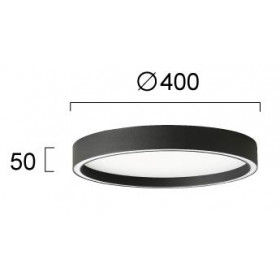 Πλαφονιέρα LED 30W 3000k-4000k Μαύρο Vanessa 4292700 VIOKEF
