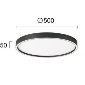Πλαφονιέρα LED 38W 3000k-4000k Μαύρο Vanessa 4292800 VIOKEF