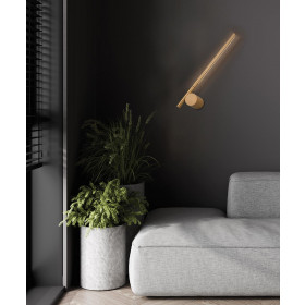 Απλίκα LED 6W 3000k Χρυσό Novita 4293001 VIOKEF