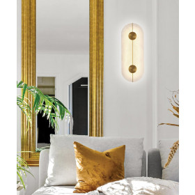 Απλίκα LED 14W 3000k Χρυσό Και Λευκό Lusso 4295400 VIOKEF