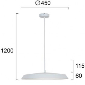 Φωτιστικό LED 22W 3000k Λευκό Flat 4296801 VIOKEF