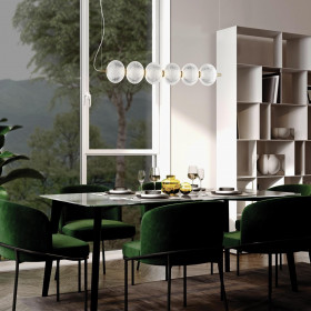 Φωτιστικό LED 23W 3000k Μπρονζέ Και Διάφανο Pellucid 4297800 VIOKEF