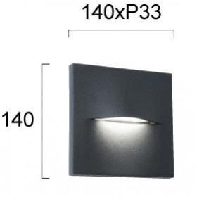Απλίκα LED 3W 3000k Ανθρακί Vita 4298400 VIOKEF