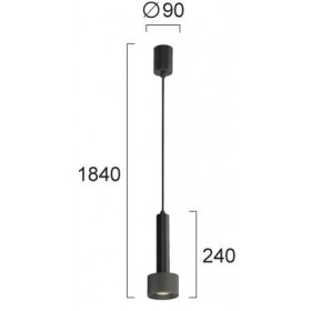Φωτιστικό Μονόφωτο GU10 Μαύρο Και Γκρι Polo 4300400 VIOKEF