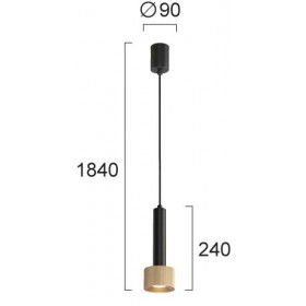 Φωτιστικό Μονόφωτο GU10 Μαύρο Και Χρυσό Polo 4300401 VIOKEF