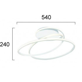 Φωτιστικό LED 41W 3000k Λευκό Mily 4301500 VIOKEF