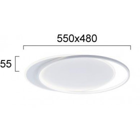 Πλαφονιέρα LED 43W 3000k Λευκό Evelyn 4301900 VIOKEF