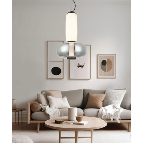Φωτιστικό LED 18W 3000k Μαύρο Και Φυμέ Avery 4302500 VIOKEF