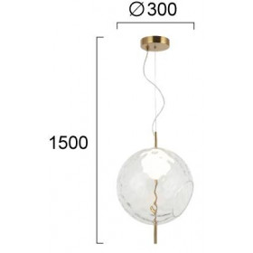 Φωτιστικό LED 7W 3000k Χρυσό Και Διάφανο Dalia 4302700 VIOKEF