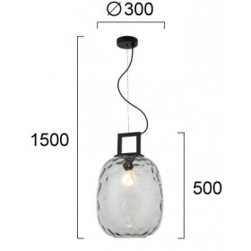 Φωτιστικό Μονόφωτο E27 Μαύρο Και Φυμέ Lucy 4302801 VIOKEF