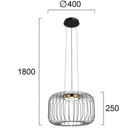 Φωτιστικό LED 9W 3000k Μαύρο Και Μπρονζε Igor 4303700 VIOKEF