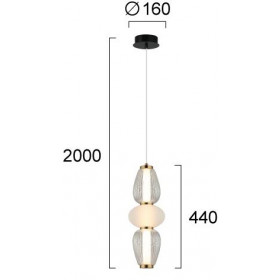 Φωτιστικό LED 17W 3000k Λευκό Και Μπρονζέ Shiny 4303900 VIOKEF